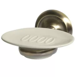   Bisk DECO antikolt réz szappantartó kerámia betéttel (00405AB)