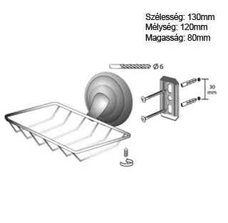 Bisk DECO antikolt réz rácsos szappantartó (00406AB)