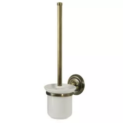   Bisk DECO antikolt réz WC kefe szett kerámia tartóval (00412AB)