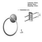 Bisk DECO antikolt réz törölközőtartó gyűrű (00414AB)