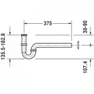 Duravit csőszifon 5/4 króm 0050260000 rajz2