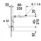 Duravit helytakarékos mosdószifon fehér 0050760000