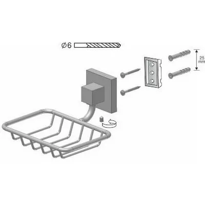 Bisk NORD szatén rácsos szappantartó (00577)