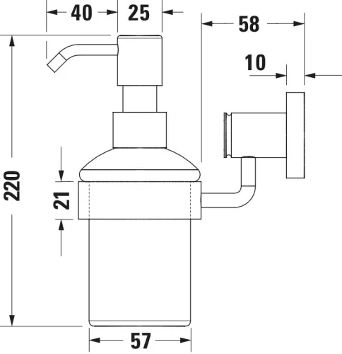Duravit D-Code Szappanadagoló króm (0099161000)