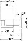 Duravit D-Code Fogkefetartó króm (0099191000)
