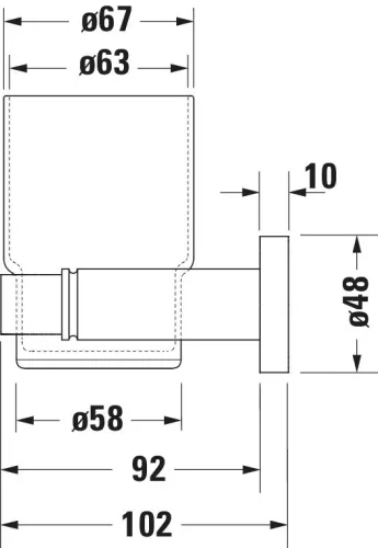 Duravit D-Code Fogkefetartó króm (0099191000)