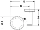 Duravit D-Code Fogkefetartó króm (0099191000)