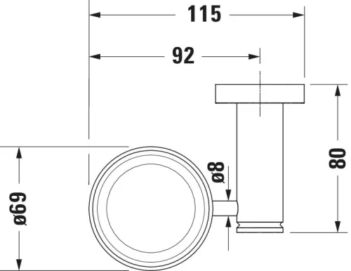 Duravit D-Code Fogkefetartó króm (0099191000)