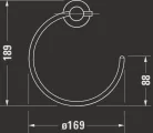Duravit D-Code Törölközőkarika króm (0099211000)