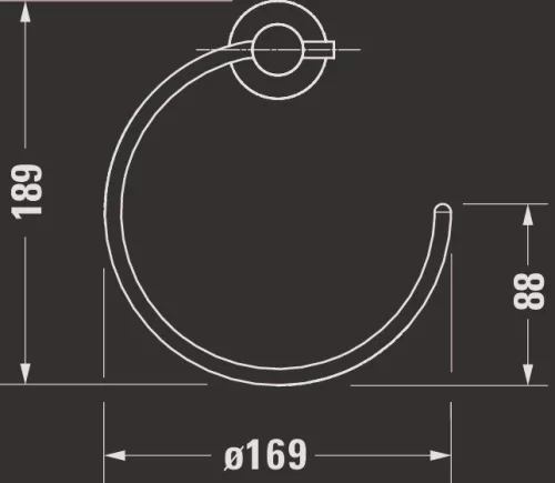 Duravit D-Code Törölközőkarika króm (0099211000)