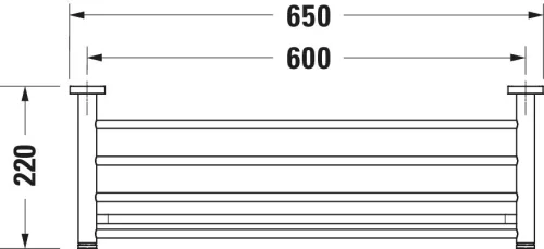 Duravit D-Code Törölközőtartó polc króm (0099251000)