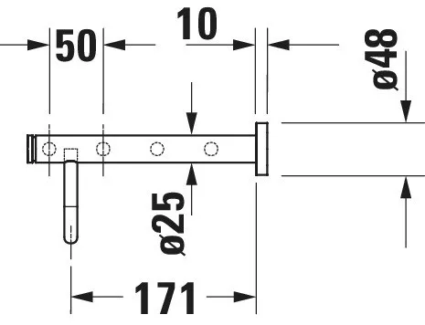 Duravit D-Code Törölközőtartó polc króm (0099251000)