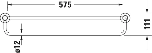 Duravit D-Code Törölközőtartó polc króm (0099251000)