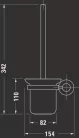 Duravit D-Code WC-kefe tartó króm (0099271000)