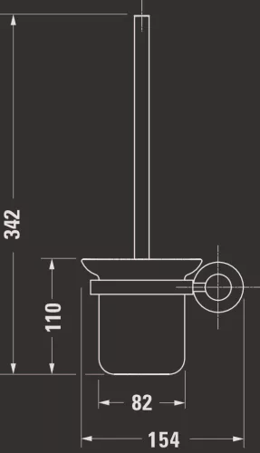 Duravit D-Code WC-kefe tartó króm (0099271000)