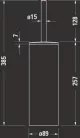 Duravit D-Code WC-kefe tartó króm (0099281000)