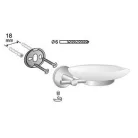 Bisk Foryou króm szappantartó üvegtállal (01176)