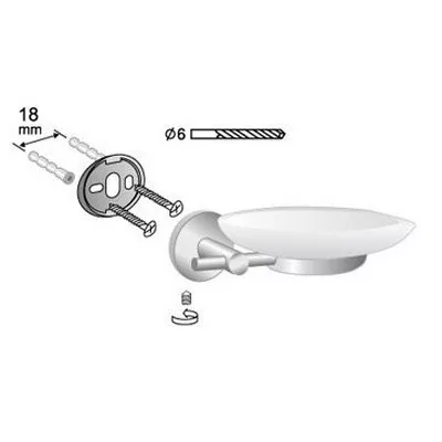 Bisk Foryou króm szappantartó üvegtállal (01176)