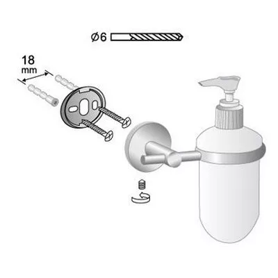 Bisk Foryou króm szappanadagoló üvegbetéttel (01177)