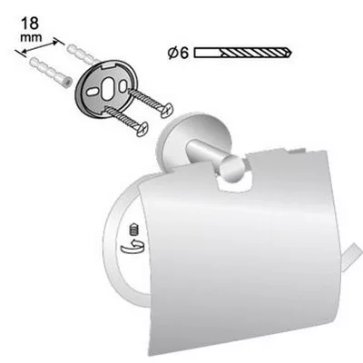 Bisk Foryou króm fedeles WC papír tartó (01179)