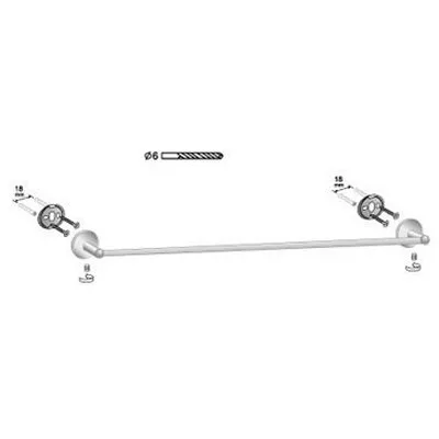 Bisk Foryou króm törölközőtartó (01180)