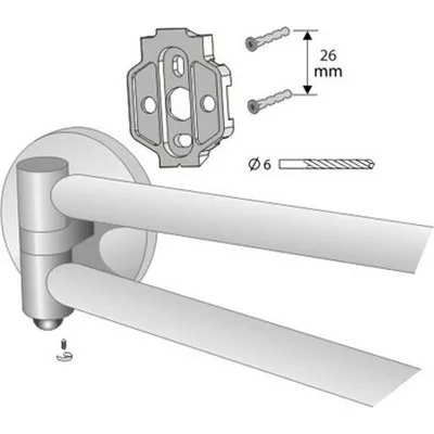 Bisk CHROMA kétágú törölközőtartó króm (01420)