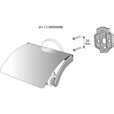Bisk CHROMA fedeles WC papír tartó króm (01425)