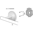 Bisk CHROMA 610 mm íves törölközőtartó króm (01432)
