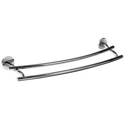 Bisk CHROMA 610 mm íves dupla törölközőtartó króm (01433)