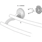 Bisk CHROMA 610 mm íves dupla törölközőtartó króm (01433)