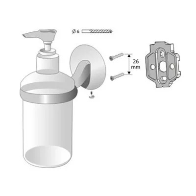 Bisk CHROMA szappanadagoló üveg betéttel (01434CH)
