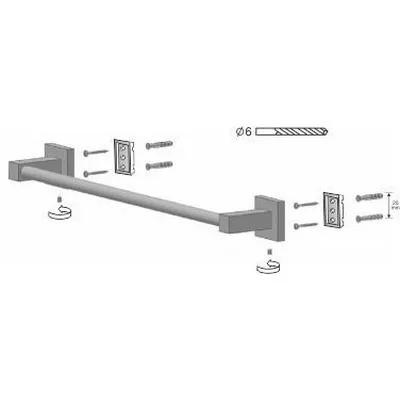 Bisk Arktic króm 460 mm törölközőtartó (01469)