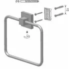 Bisk Arktic króm törölközőtartó gyűrű (01471)