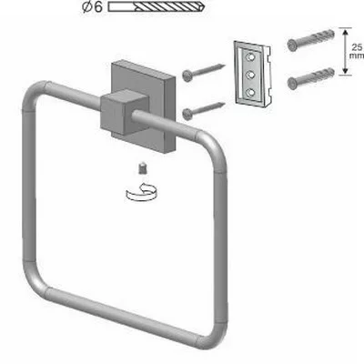 Bisk Arktic króm törölközőtartó gyűrű (01471)