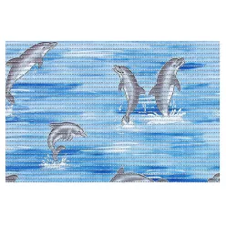Bisk Nicesea 01617 Dolphin kék 50x80 habszőnyeg (01617)