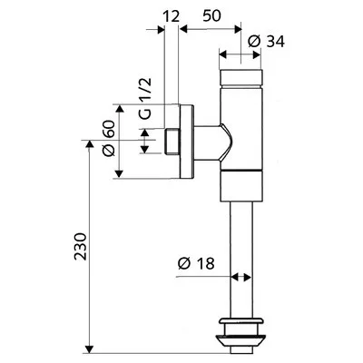 Schell Schellomat Basic 2478 vizelde öblítőszelep 024780699