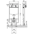 Schell Montus C90 beépíthető WC szerelőkeret 030610099