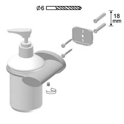 Bisk Sensation króm szappanadagoló üveg betéttel (03095)