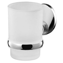 Bisk Emotion króm üvegpohár tartóval (03104)