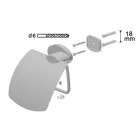 Bisk Emotion króm szatén fedeles WC papír tartó (03106)