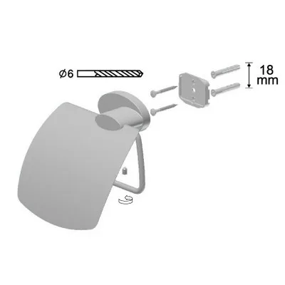Bisk Emotion króm szatén fedeles WC papír tartó (03106)