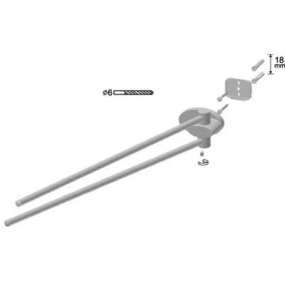 Bisk Emotion króm kétágú törölközőtartó (03109)