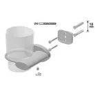 Bisk SIDE Brushed nikkel üvegpohár tartóval (03118)