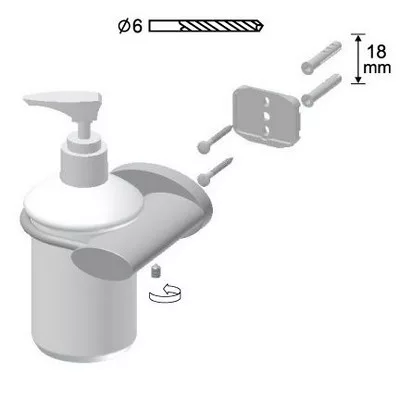 Bisk SIDE Brushed nikkel üveg szappanadagoló (03120)