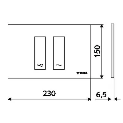 Schell Montus Tower WC nyomólap króm 031210699