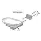 Bisk SIDE Brushed nikkel szappantartó üveg betéttel (03121)