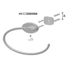 Bisk SIDE Brushed nikkel törölközőtartó gyűrű (03126)