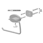 Bisk SIDE Brushed nikkel fedél nélküli WC papír tartó (03127)