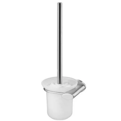 Bisk SIDE Brushed nikkel fali WC kefe üveg tartóval (03131)