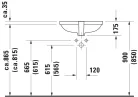 Duravit D-CODE alulról beépíthető mosdó 49x29 cm fehér (0338490000)